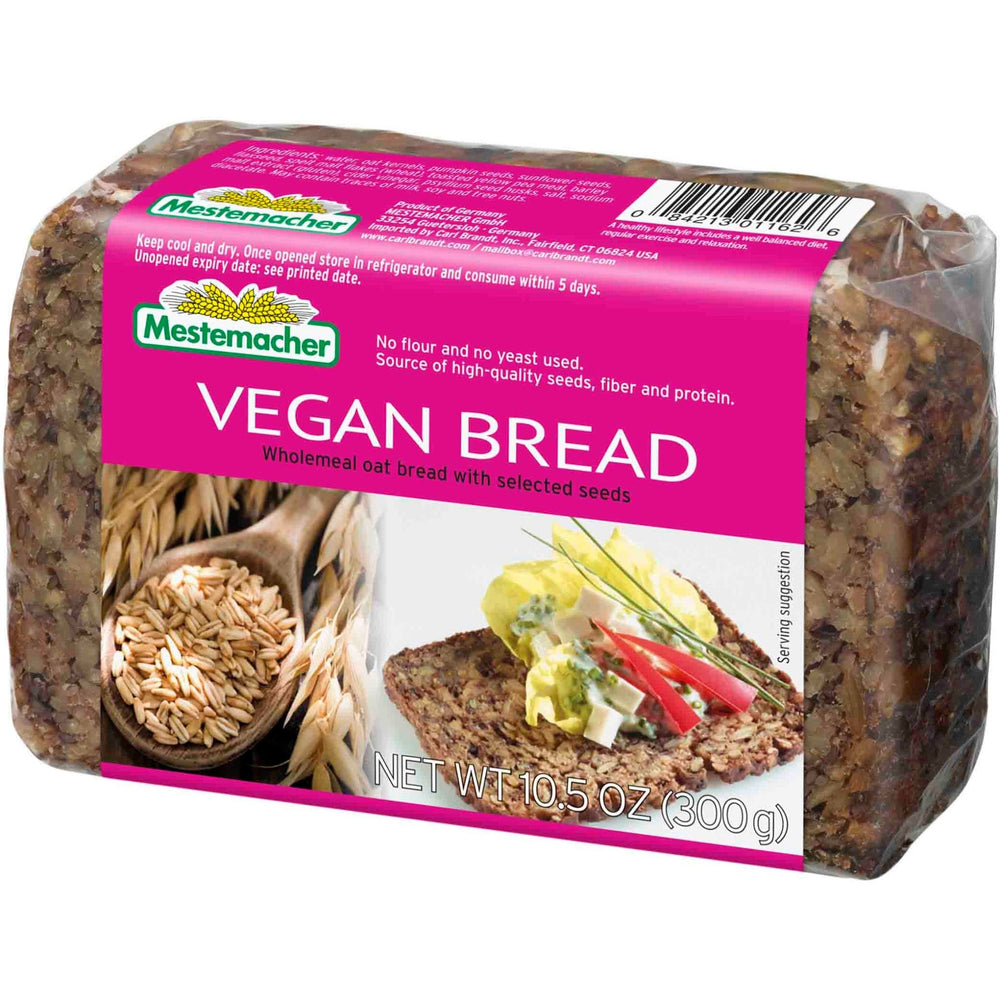 Mestemacher vegan bread with oatmeal, 300 g package