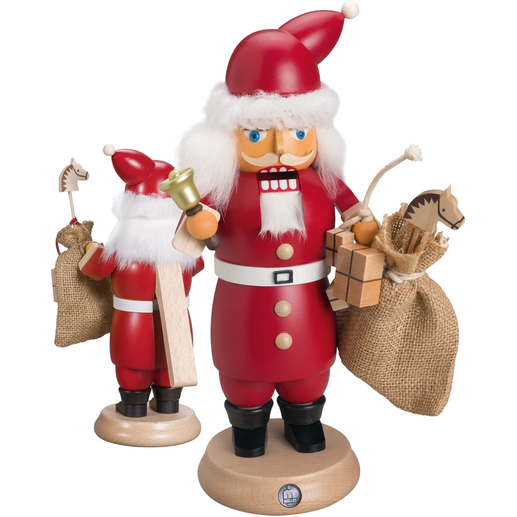 Authentic German Nutcrackers European Deli   Muller Nutcracker Santa Claus With Bell And Gift Bag 503781 1800x1800 