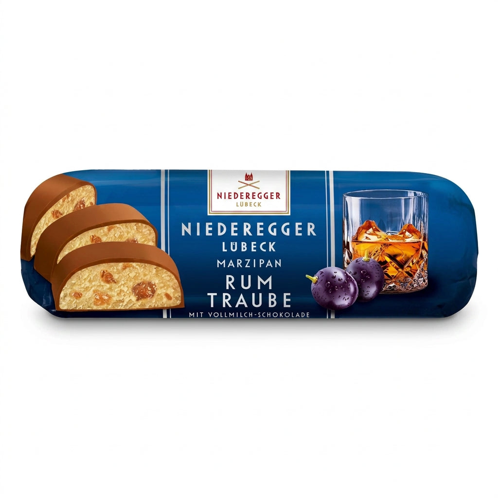 Niederegger Rum Grape Chocolate Covered Marzipan Loaf