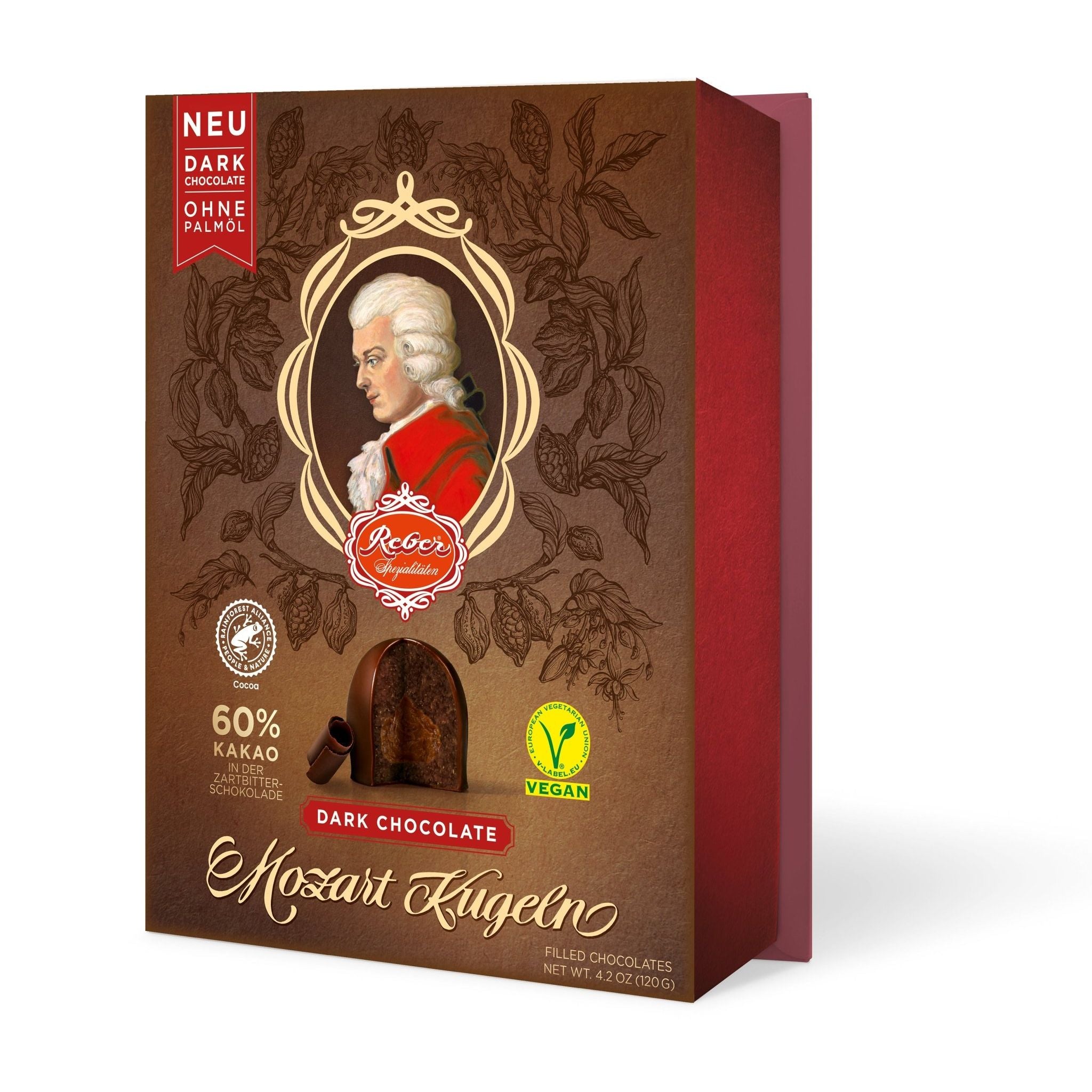 Reber Mozart Dark Chocolate Kugel, 6 pc. Portrait Box – European Deli