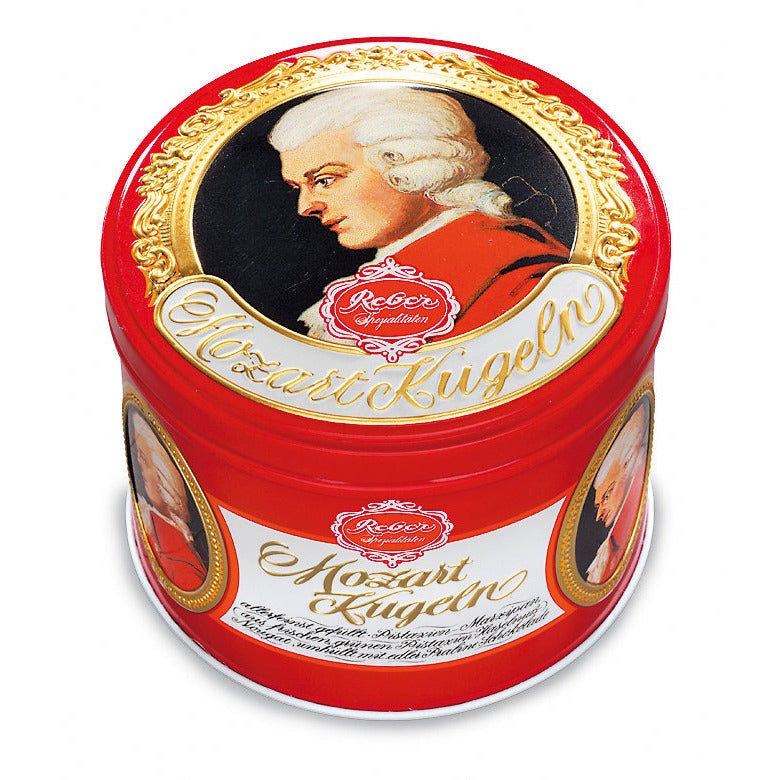 Reber Mozart Kugel in Round Tin