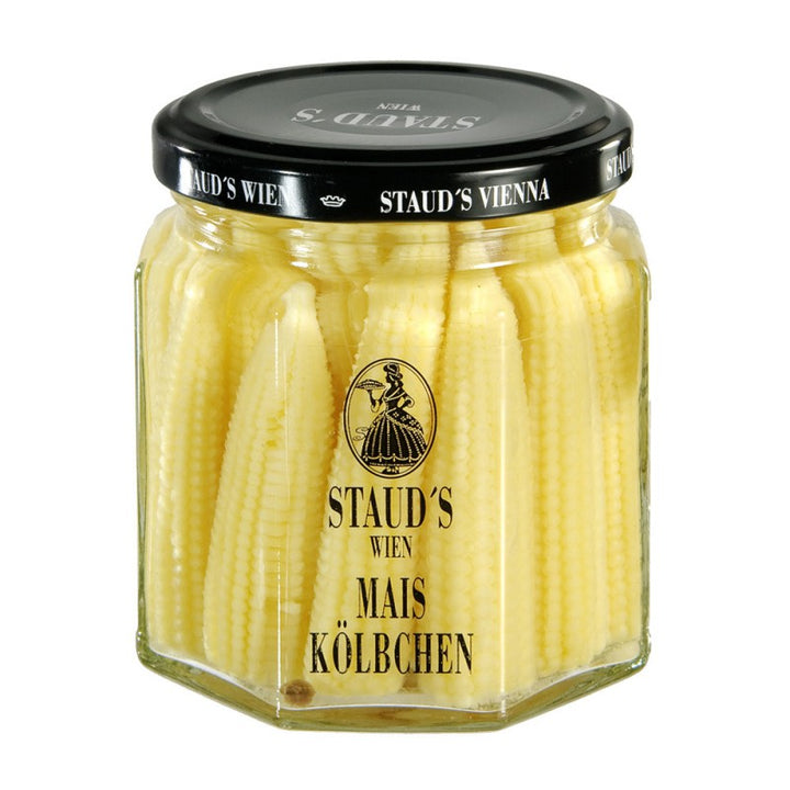 Staud's Baby Corn jar, front view