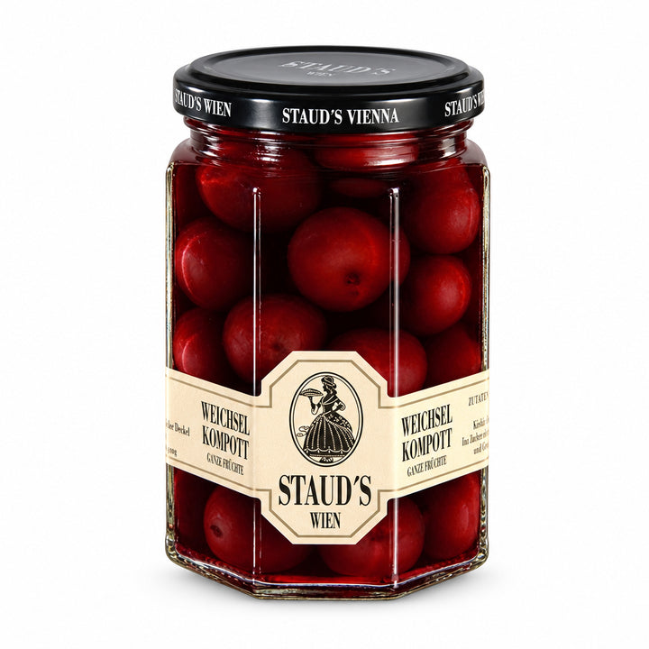 Staud's Sour Cherry Compote, 314 ml jar, front view