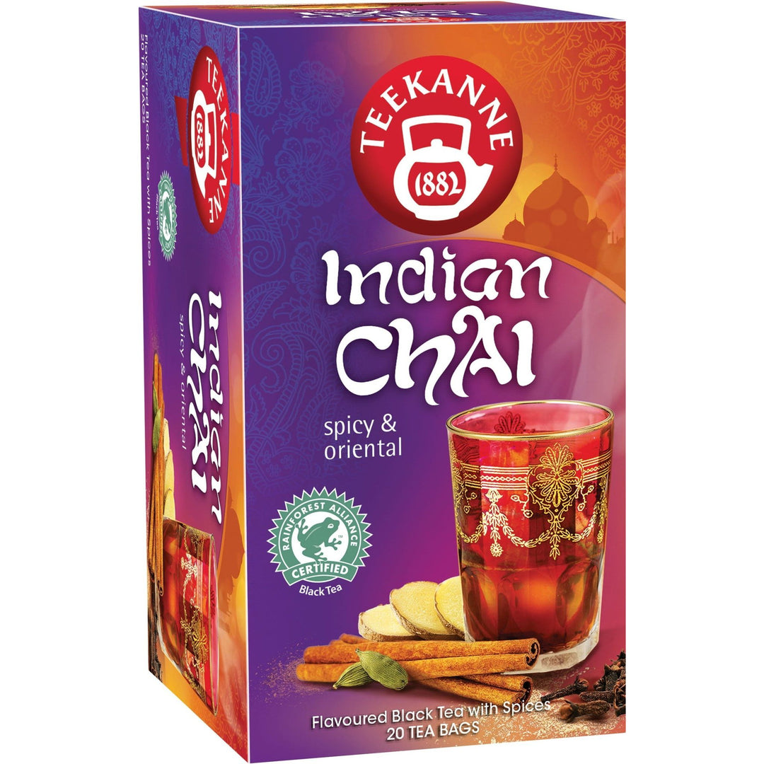 Teekanne Indian Chai black tea box on a white background