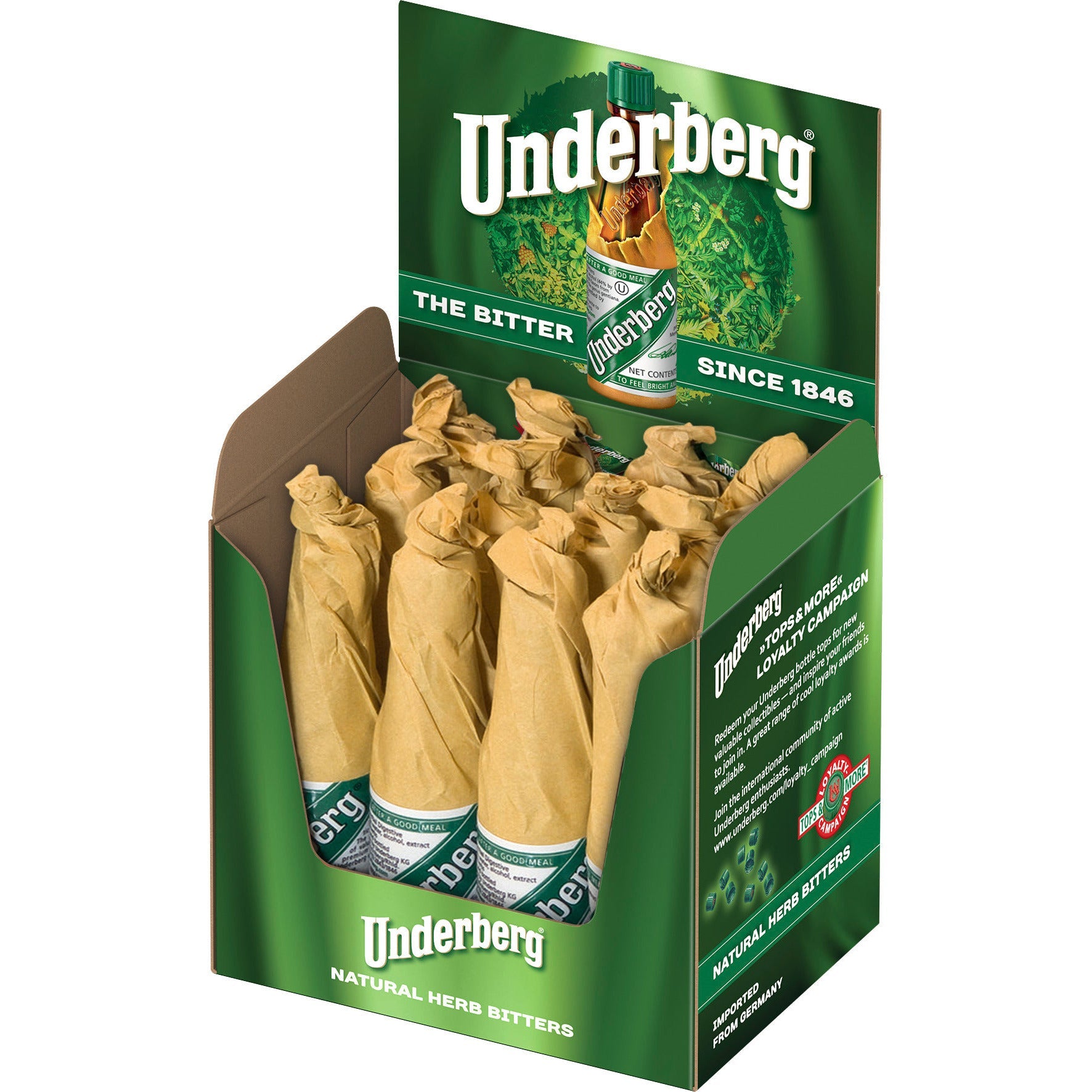 Underberg Herbal Bitters, 12 Bottle Pack, 3 Bottle Pack, Single Bottle — alternate product view 2