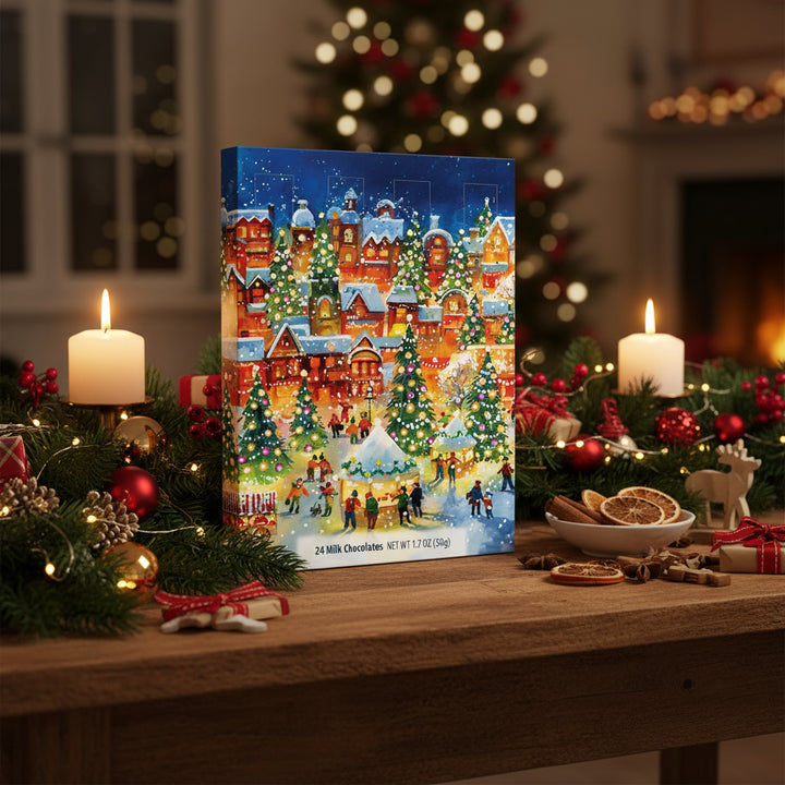 Erika’s Pantry Advent Calendar – Choose from Snowy Christmas Market or Children Glimpsing Through the Toy Shop Window
