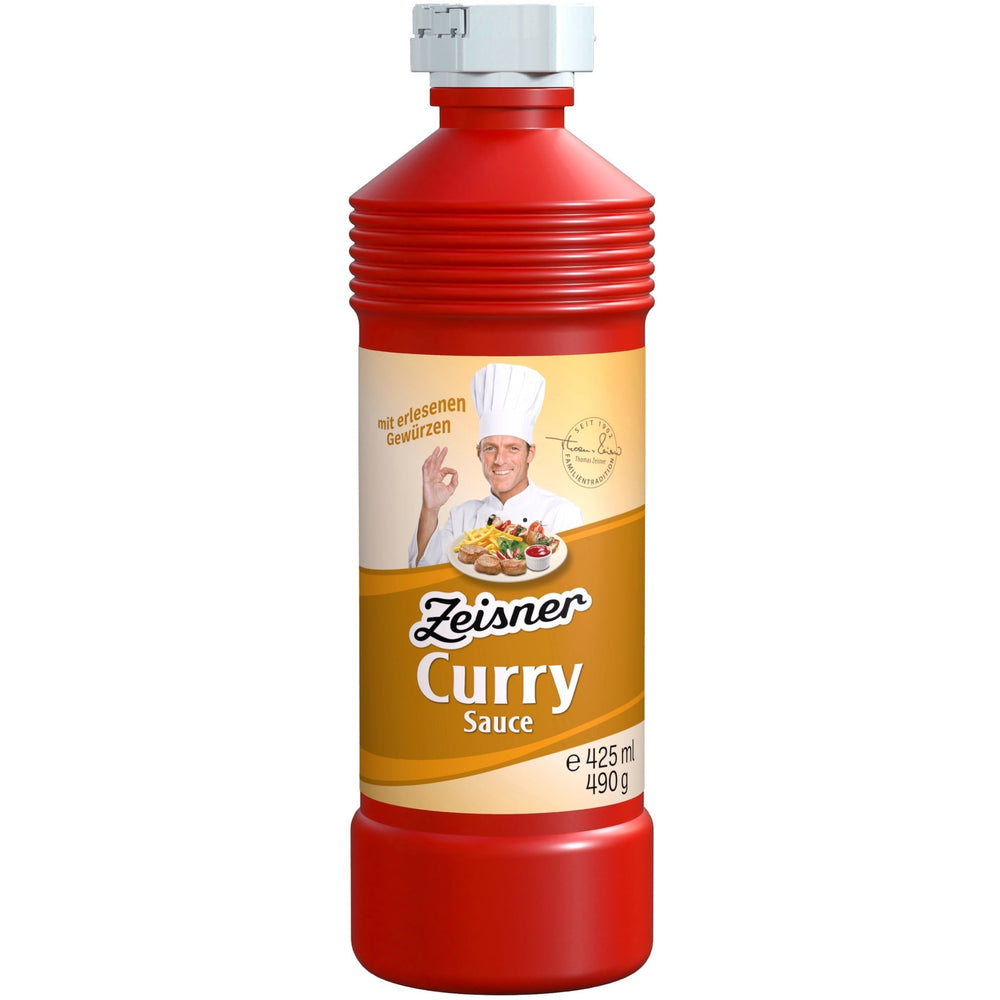 Zeisner Curry Sauce 490 g bottle, front view